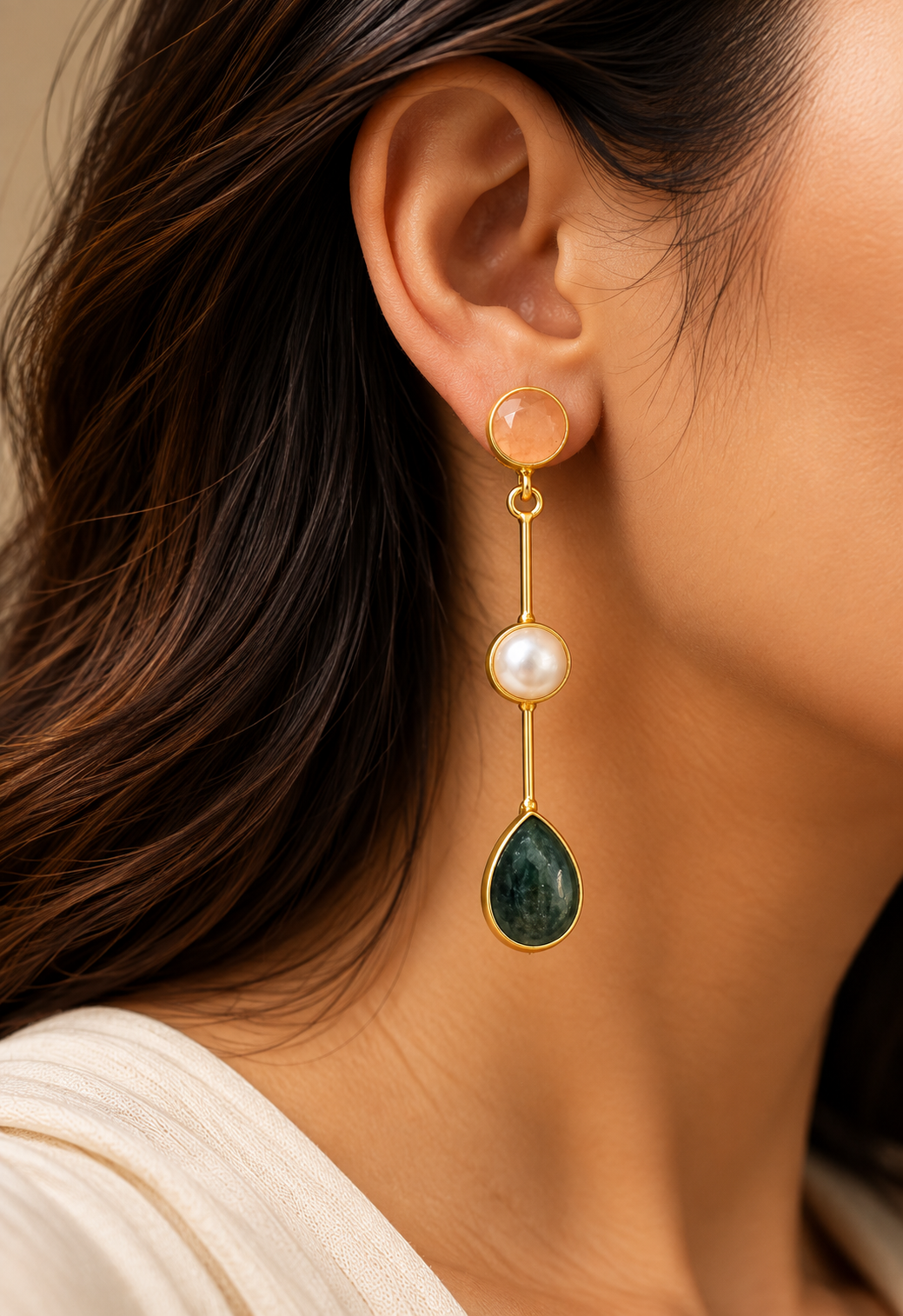 Solas na Coille Statement Drop Earrings