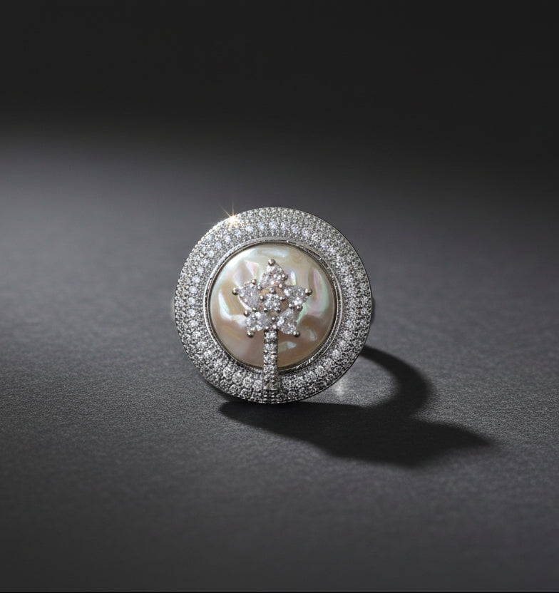 Mother of Pearl Statement Ring