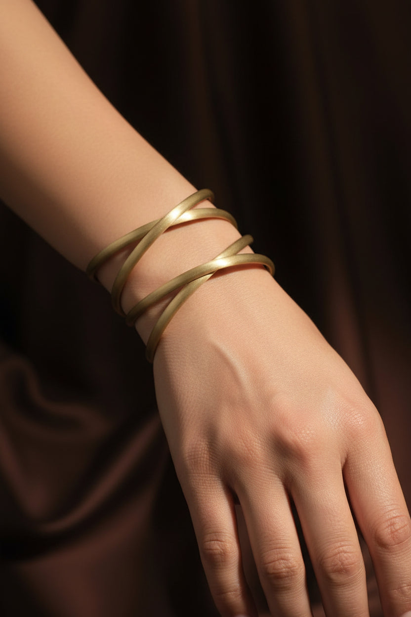 Handcrafted Brass Open Cuff Bracelet