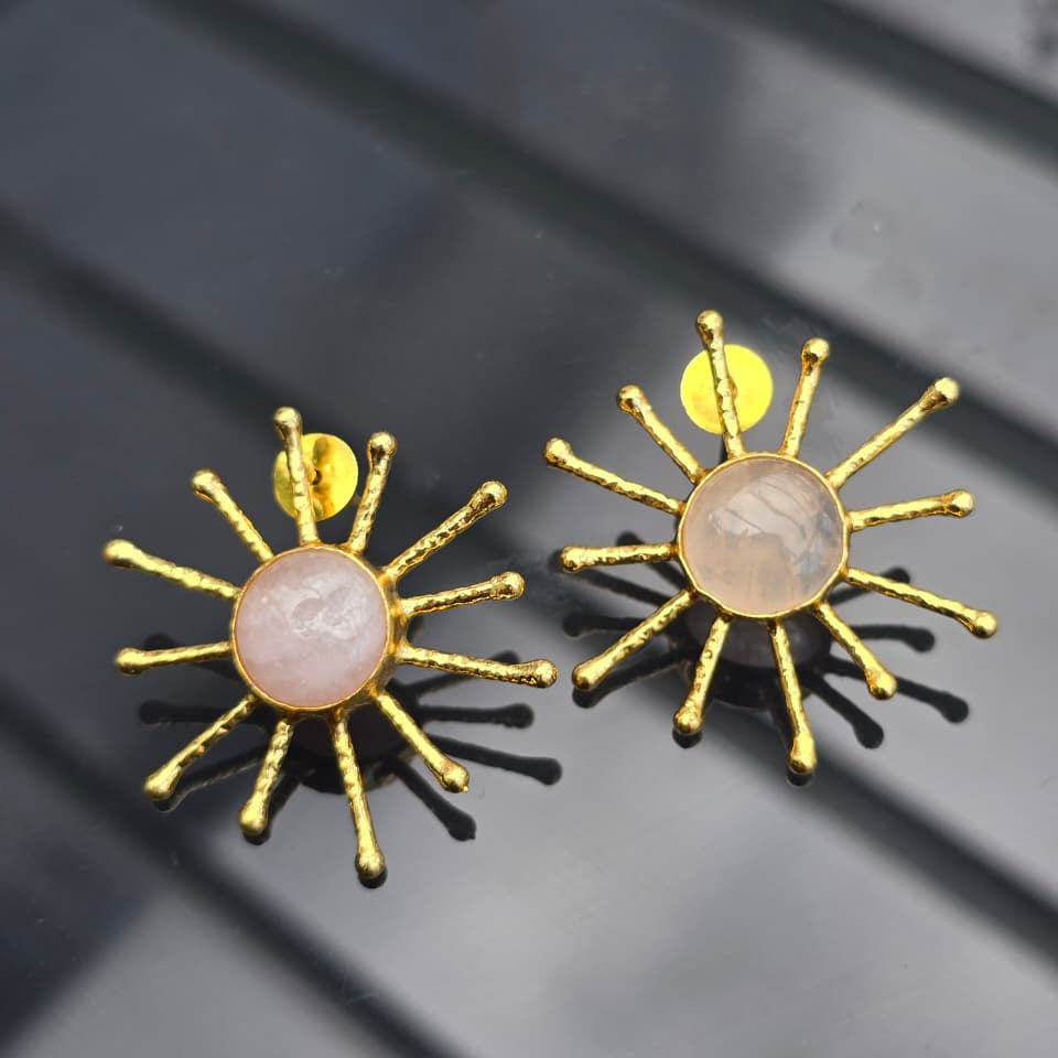 Sunburst Gemstone Earrings