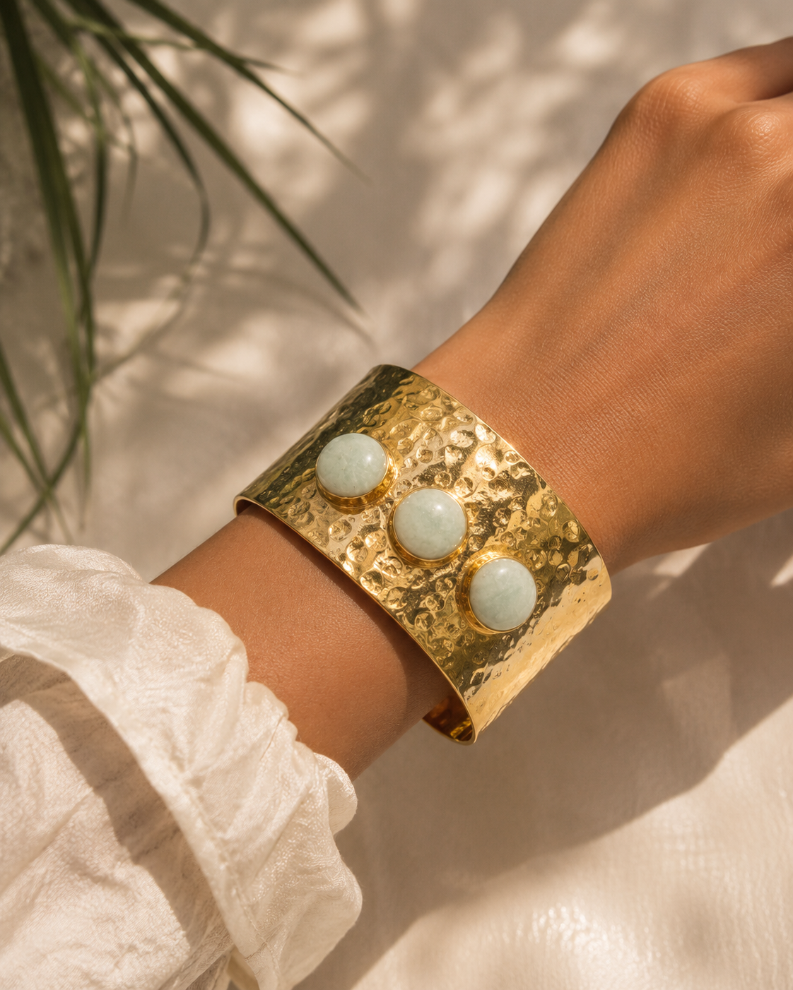 Blue Agate Statement Cuff Bracelet