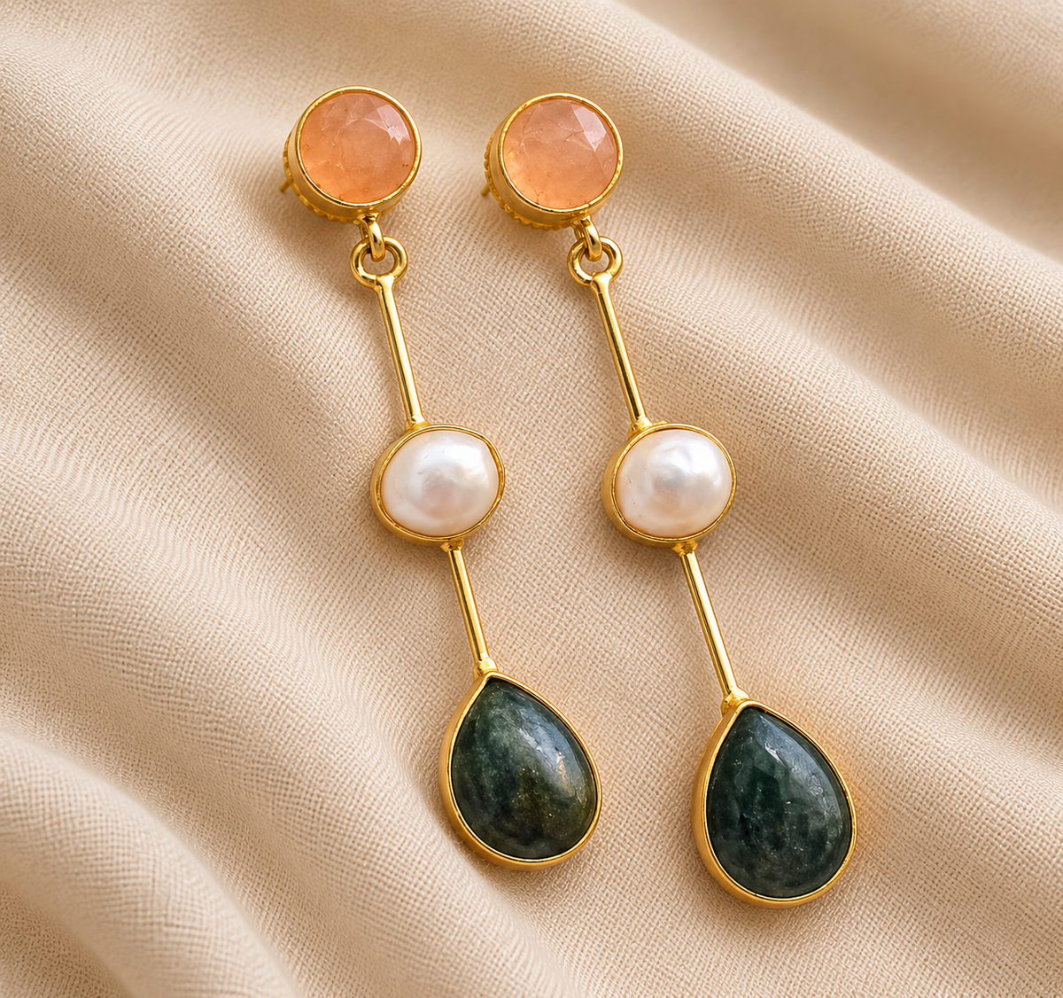 Solas na Coille Statement Drop Earrings