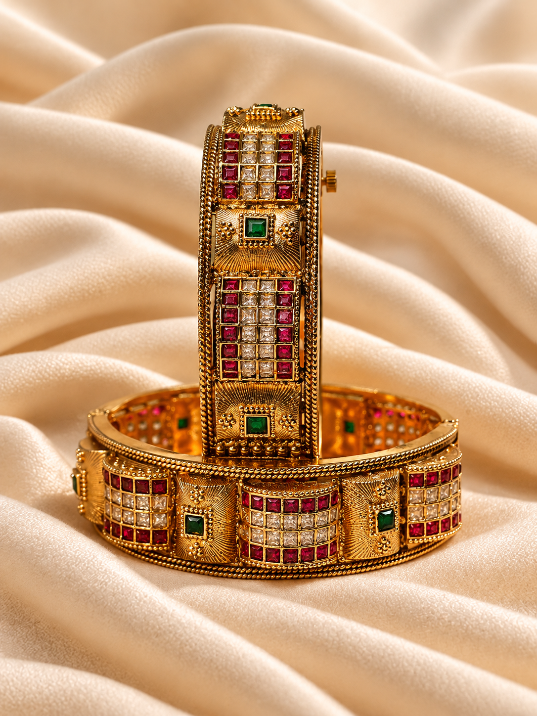Rang Mahal Kundan Polki Heritage Bangles
