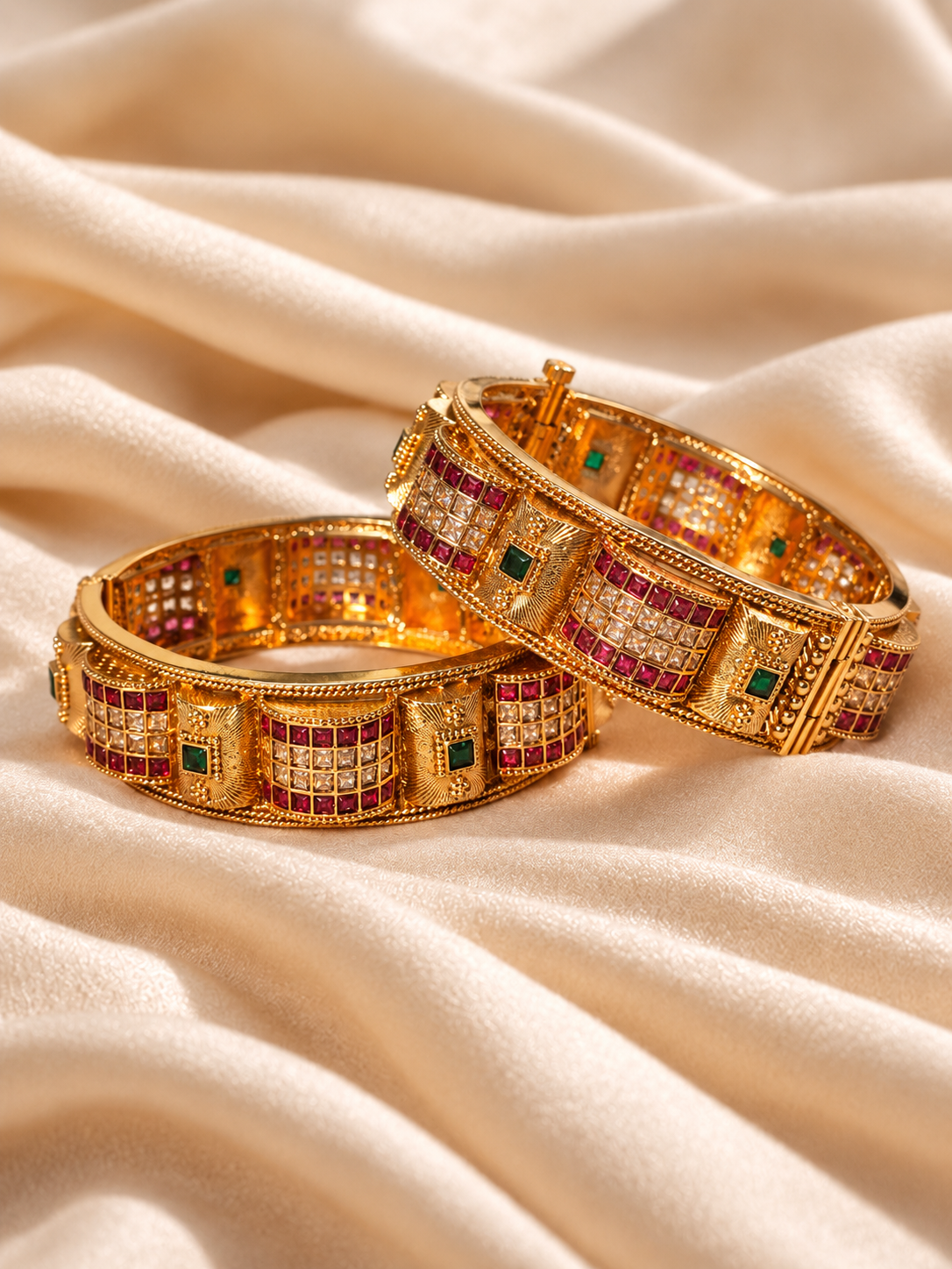 Rang Mahal Kundan Polki Heritage Bangles