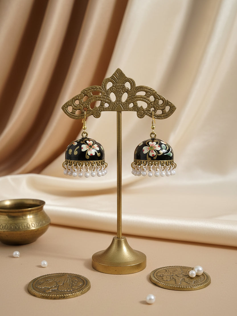Handpainted Meenakari Jhumka