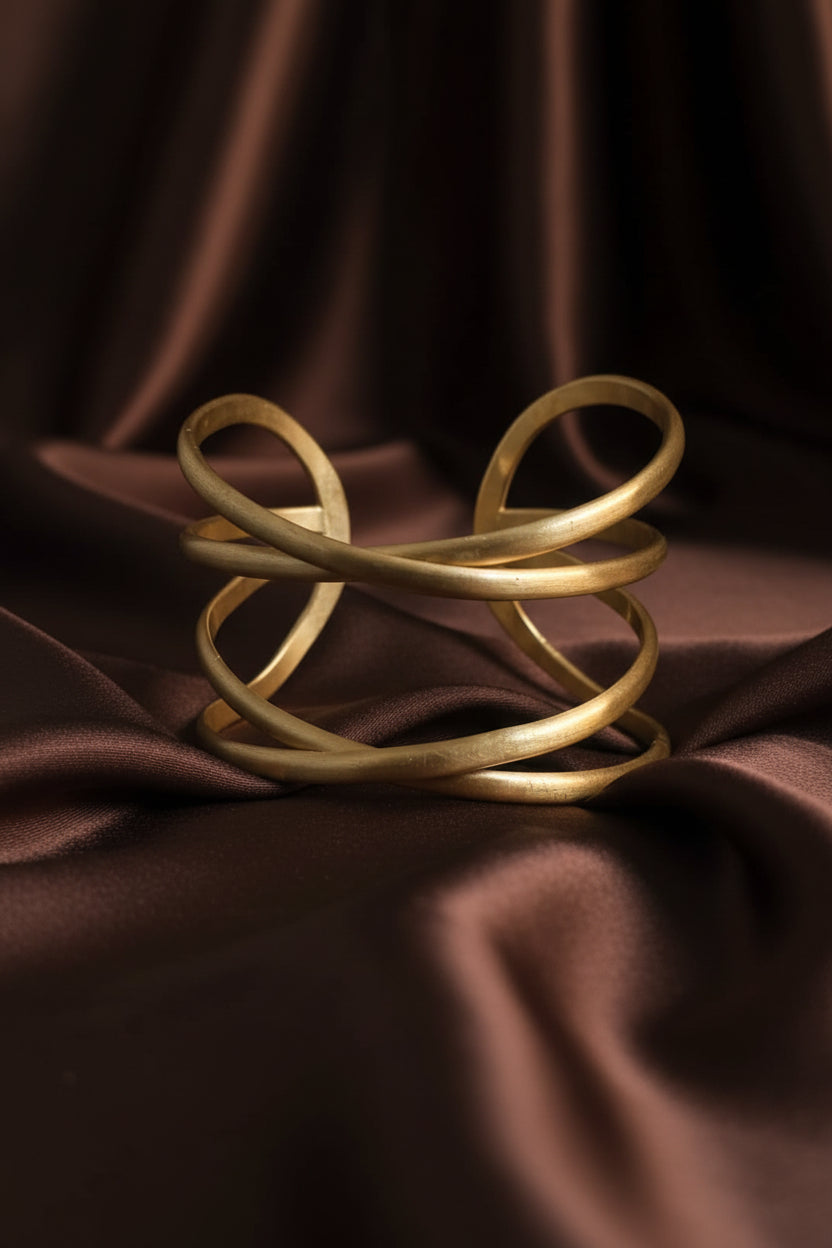 Handcrafted Brass Open Cuff Bracelet