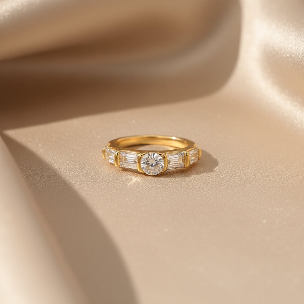 Celeste Crystal Band Ring