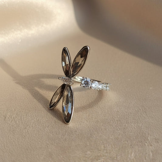 Dragonfly Crystal Ring