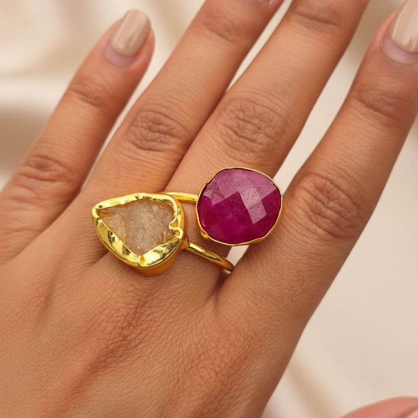 Solstice Dual Gemstone Ring