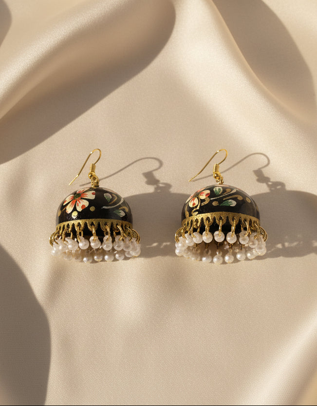 Handpainted Meenakari Jhumka