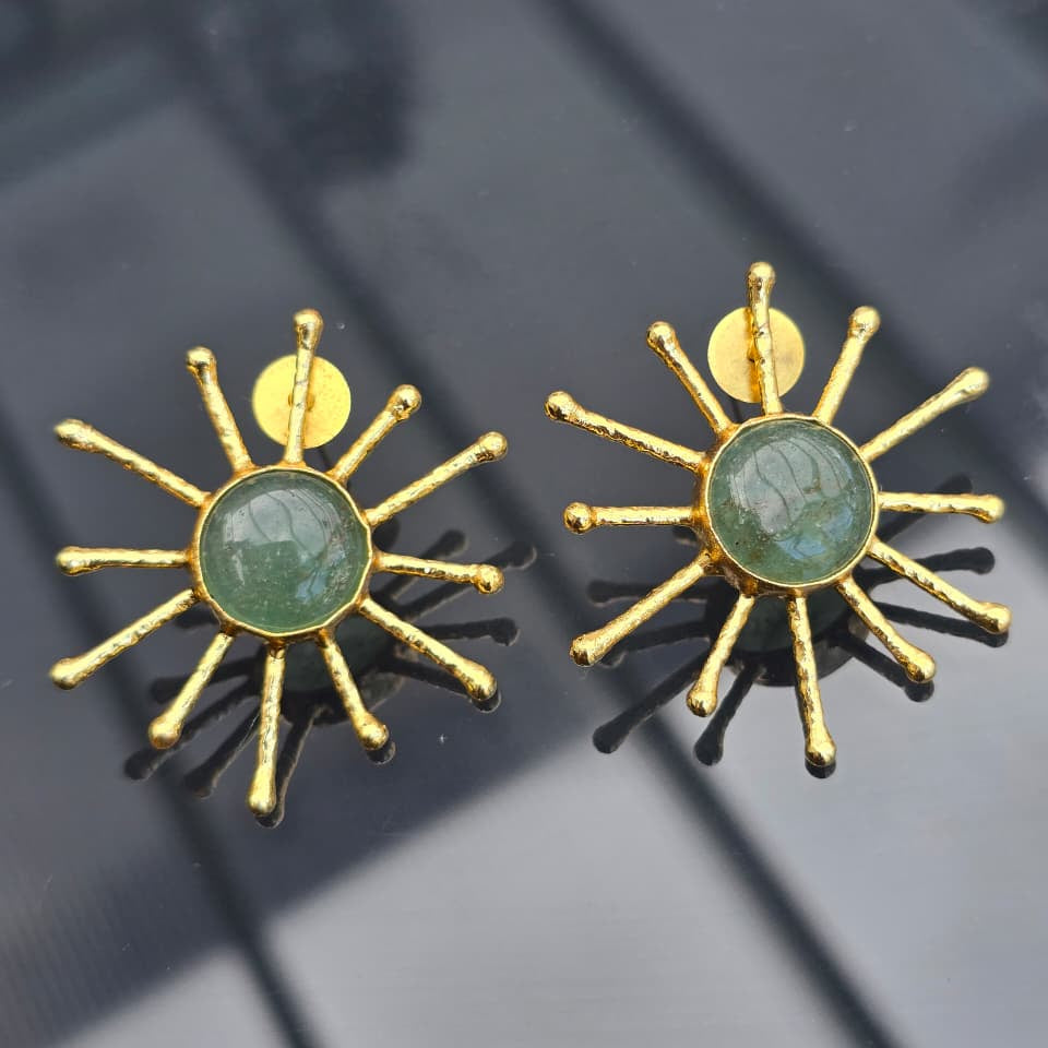 Sunburst Gemstone Earrings