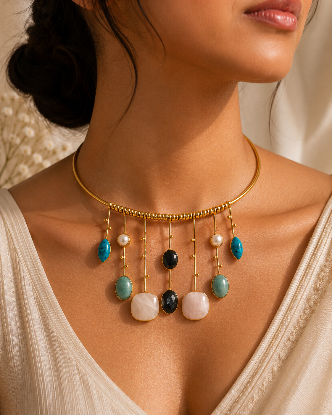 Celestia/Astraea Multi-Gemstone Choker