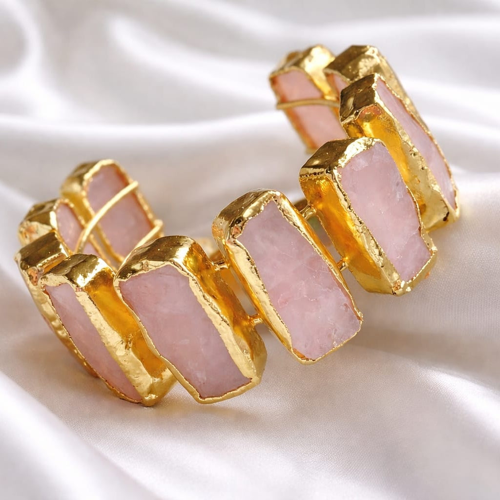 Rose Quartz Cuff Bracelet
