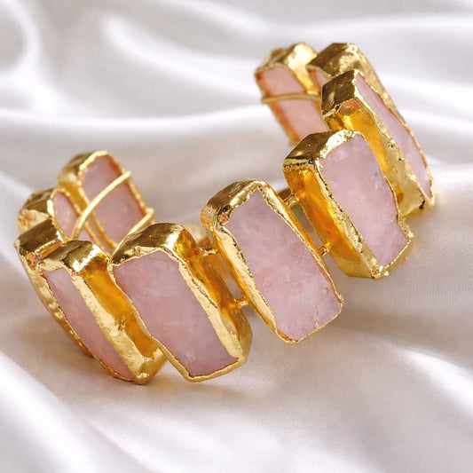 Rose Quartz Cuff Bracelet