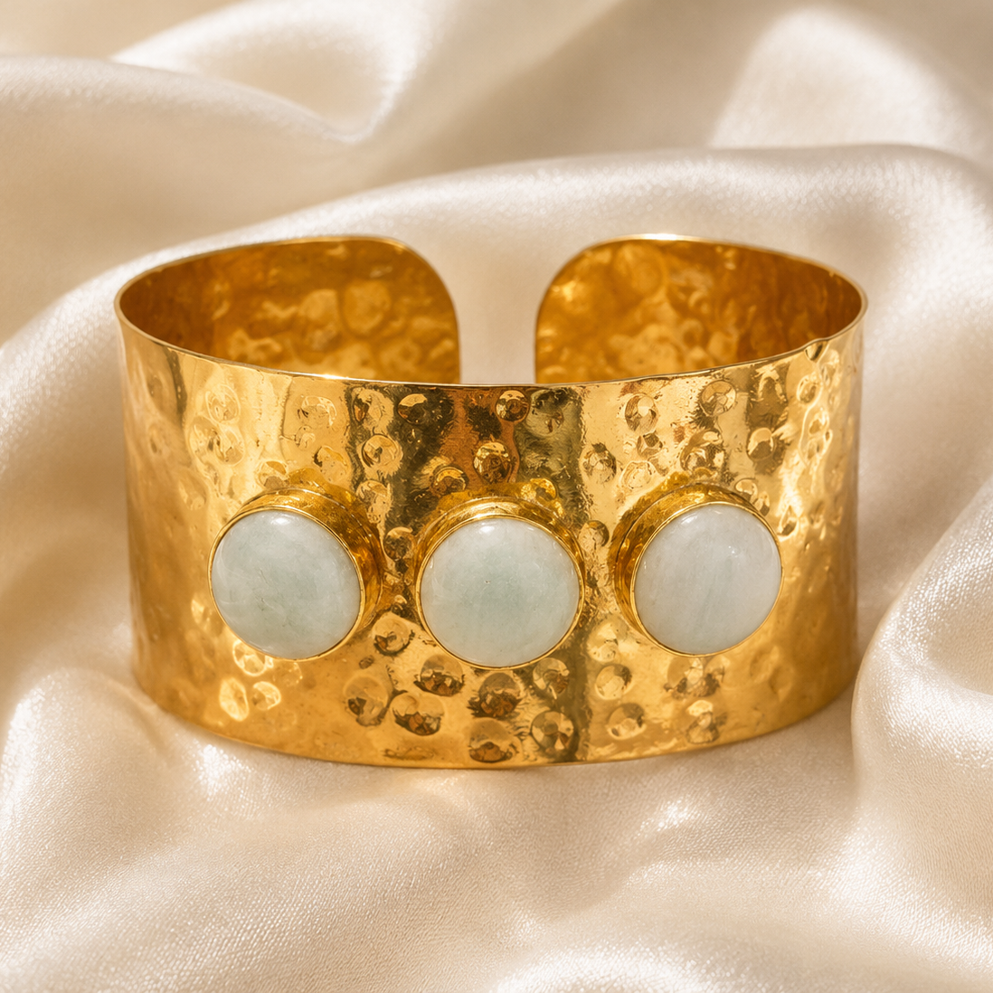 Blue Agate Statement Cuff Bracelet