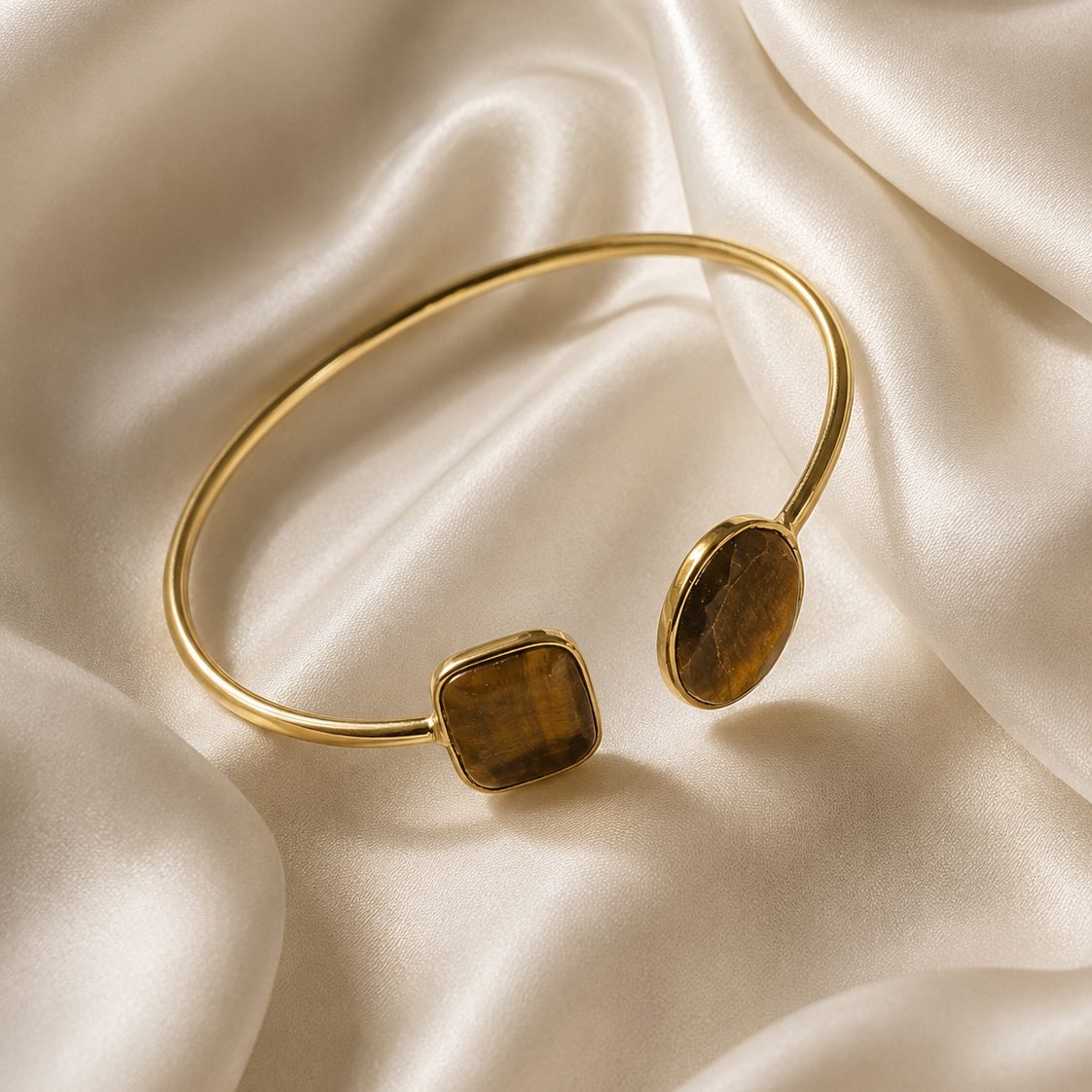 Gemstone Minimalist Cuff Bracelet