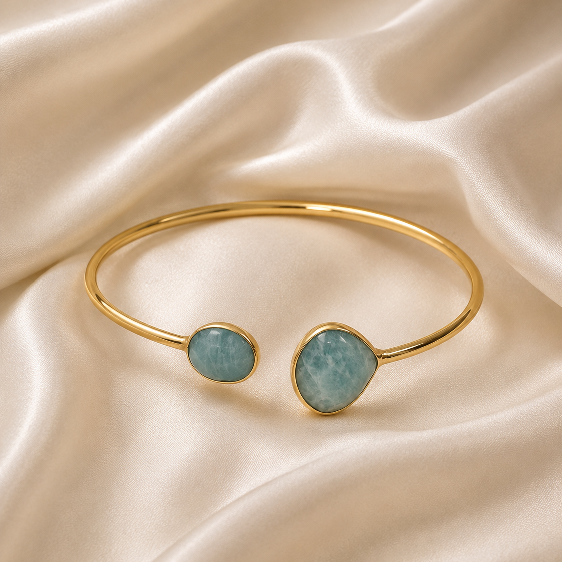 Gemstone Minimalist Cuff Bracelet