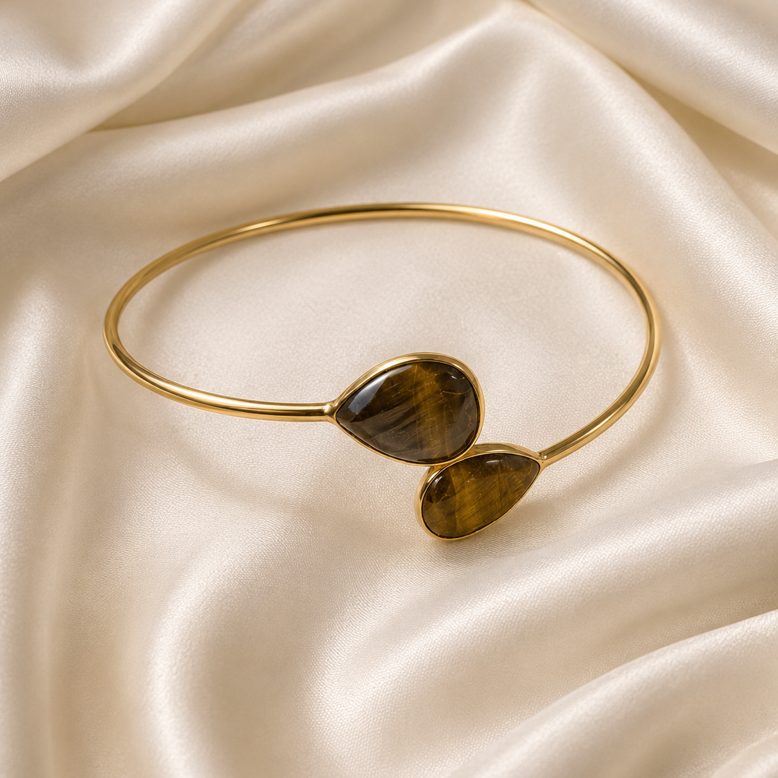 Gemstone Minimalist Cuff Bracelet